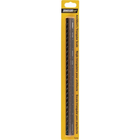 Johnson Level 12'' Aluminum Architects Straight Edge Ruler 1817-0000