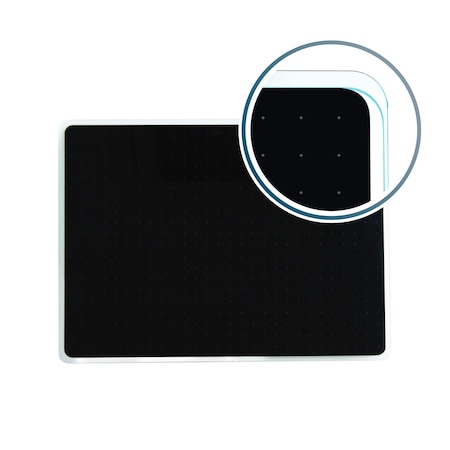 Floortex Board and wall fixing, 23 in, Tempered Glass Frame, Black FCVGM1723BG