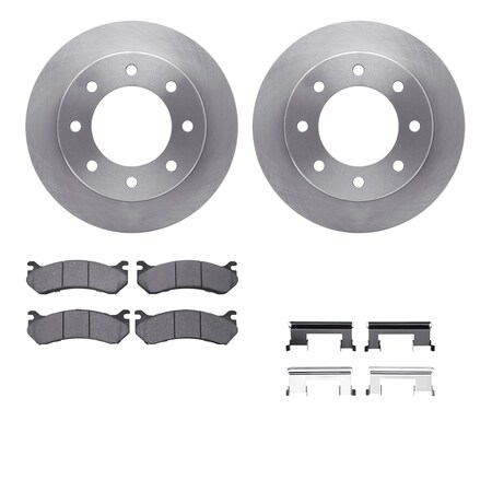 Dynamic Friction Co DFC Brake Rotor- Heavy Duty Brake Pad includes Hardware 6412-48076