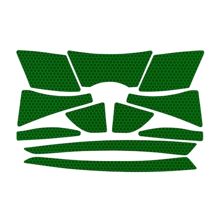 Pip HardHatReflectiveDecal, Green, PIP, PK10 281-CR2-10-GR