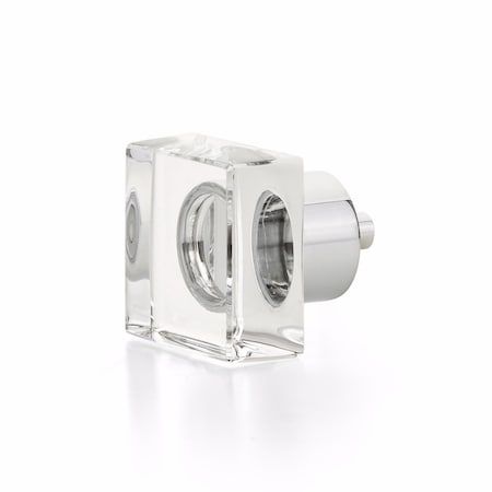 Schaub City Lights Square Glass Knob Polished Chrome Finish 57-26