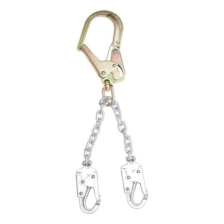 Werner Positioning Lanyard, 22" Length, Snap Hook, Steel, 310 lb Weight Capacity C191204