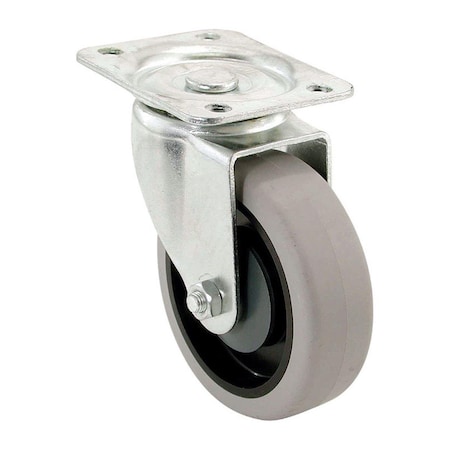 Shepherd Hardware 9738 5 in. Swivel Plate Caster, Rubber Wheel 5491774