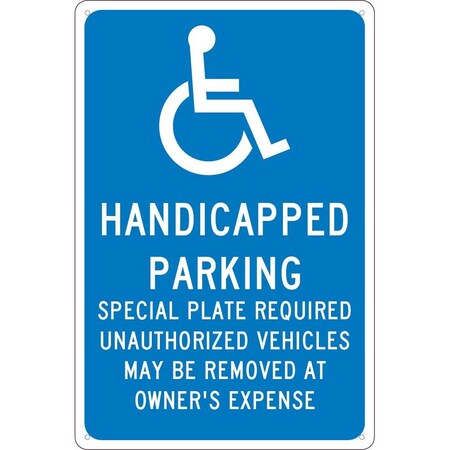 Nmc State Handicapped Reserved Parking Sign Massachusetts, TMS322G TMS322G