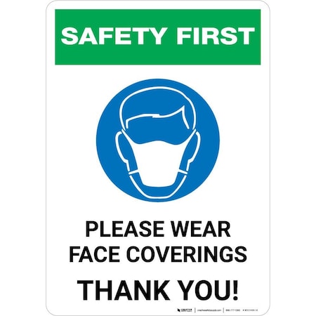 Creative Safety Supply Wall Sign, 7 in Height, 10 in Width, Vinyl with PVC backing WS53498-10