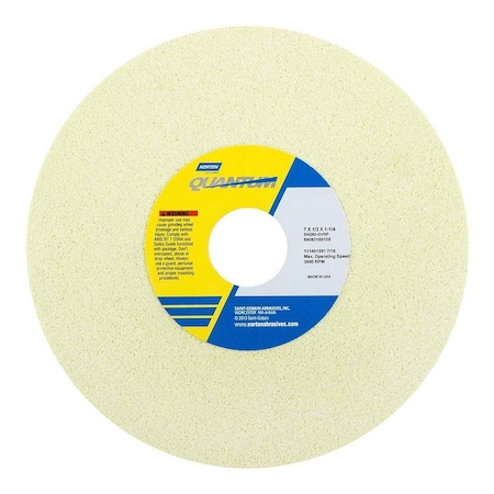 Norton Co Surface Grinding Wheel: 7 in Dia, 1/2 in Thick, 1 1/4 in Hole, 60 Grit, J Hardness 69083159106
