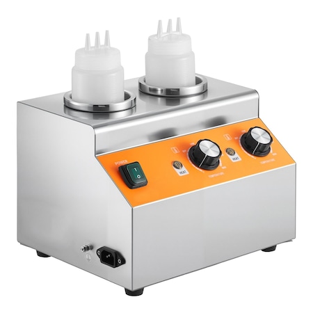 Vevor 0.8x2 L Electric Bottle Warmer with Bottle Commercial Hot Fudge Warmer 86-185 DegF HT-N2W
