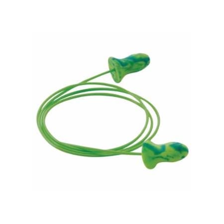 Moldex Meteors, Disposable Earplugs, Foam, Green, Corded, Small, 100PK 507-6632