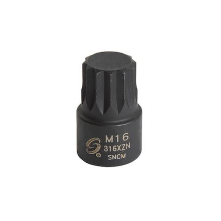 Sunex 3/8 in Drive M16 Stubby Triple Square Impact Socket 316XZN