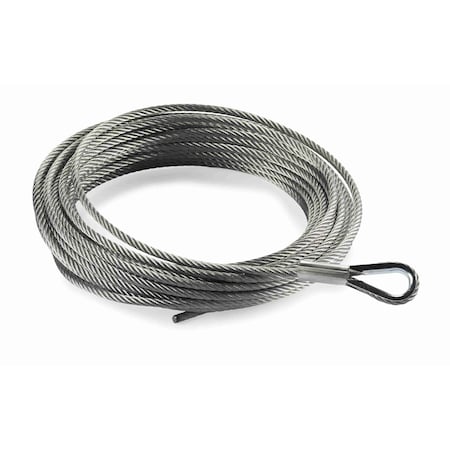 Warn 3500 Pound Capacity, 7/32 Inch Diameter x 50 Foot Length, Steel 111259