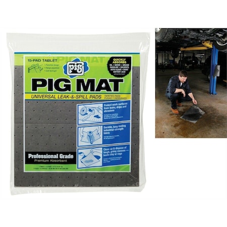 Pig Pig Universal Light-Weight Absorbent Mat Tablet, 19 x 15 in. - 15 Per Tablet PIG25101