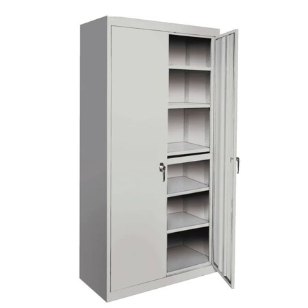 Steel Cabinets Usa Adjustable Storage Cabinet, 72 in H, 48 in W, 18 in D, Gray, 5 Shelves AAH-48RB-5-G
