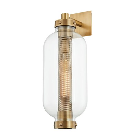 Troy Lighting Atwater 1 Light Wall Sconce 9.5 In. Patina Brass B7033-PBR