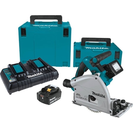 Makita 36V (18V X2) LXT Brushless 6-1/2" Plunge Circular Saw Kit (5.0Ah) XPS01PTJ