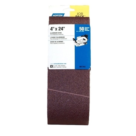 Norton Abrasives 4 X 24 Belt Job Pack 50 50PK 01744