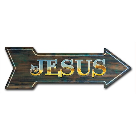 Signmission Jesus Arrow Decal Funny Home Decor 36in Wide D-A-12-999794