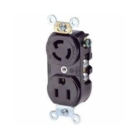 Leviton Straight Blade Receptacle, 5-15R, 15 A, 125V AC, 2 Pole, 3 Wire, Flush Mount, Grounded 4794-1R
