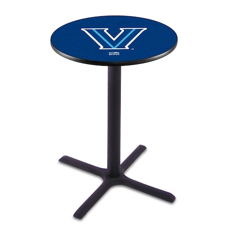 Holland Bar Stool Co 36" Blk Wrinkle Villanova Pub Table, 36" dia. Top L211B3636Vilnva
