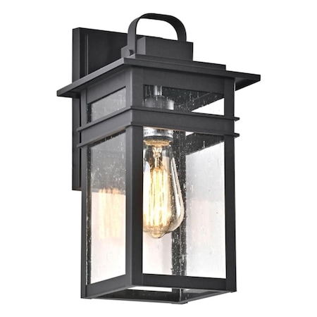 Chloe Lighting 13 in. Brian Transitional 1 Light Outdoor Wall Sconce, Textured Black CH2S299BK13-OD1