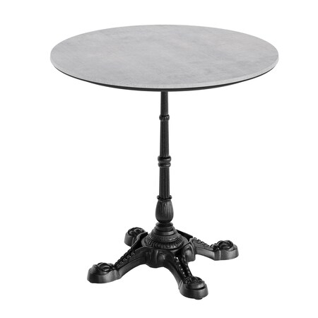Flash Furniture Acadia 31.25 in Round Indoor Outdoor Tabletop, Gray Faux Concrete, TopGuard HPL, 22.75 in x 22.75 in ST-RD31-CMGY-SDAT2222-GG