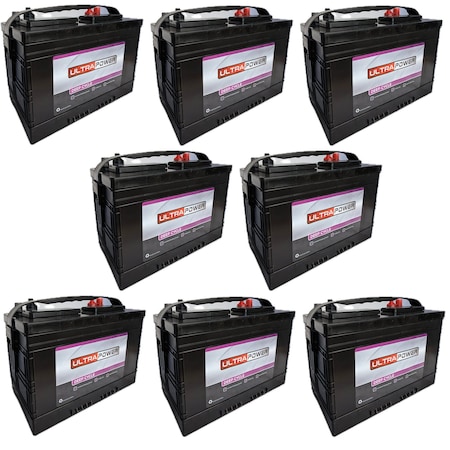 Ultrapower 12V 780 MCA Maintenance-Free Marine Battery Group 27, 8PK EV27