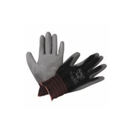 Ansell 11-600 LIGHT DUTY GENERAL PURPOSE GLOVES, 7, POLYURETHANE PALM, NYLON, BLACK/GRAY 205651