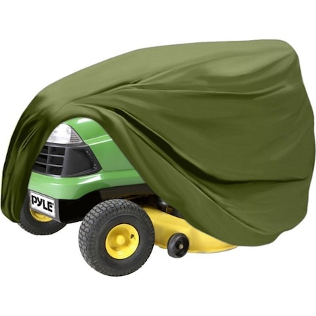 Pyle Universal Lawn Tractor Mower Cover, Waterproof Canvas, All-Weather Protection, Elastic Hem PCVLTR11