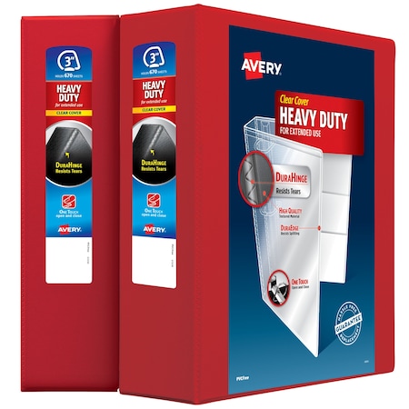 Avery Heavy-Duty View 3 Ring Binder, 3 in, PK2 39701