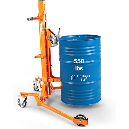 Superhandy Hydraulic Drum Lift for 55-Gallon Drums GUO138