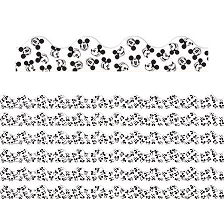 Eureka Mickey Mouse Throwback Tossed Mickeys Deco Trim, 37 Feet Per Pack, 6PK 845664
