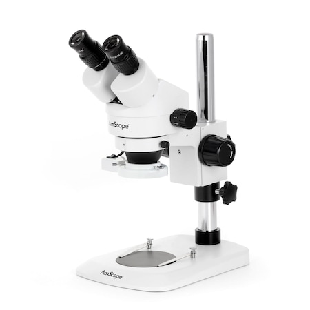 Amscope SM-1 Zoom Binocular Stereo Microscope 3.5X-90X w/8W Fluorescent Ring Light and 8MP USB 2.0 C-mount SM-1BNZ-FRL-8M