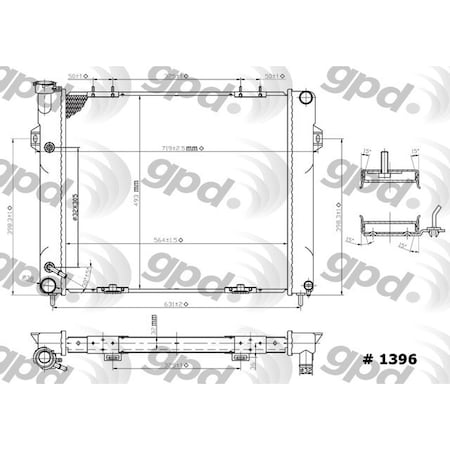 Global Parts Distributors Radiator 1396C
