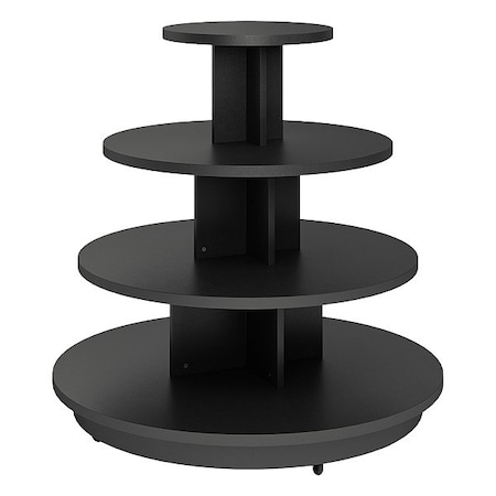 Specialty Store Services Floor Display, Blk, 45" H, 49" Dia 3416BK