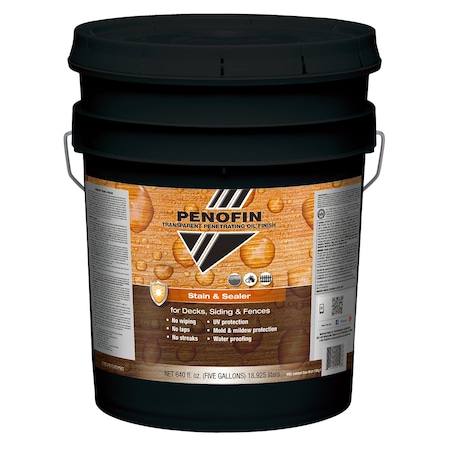 Stain & Sealer 5 Gal Penofin Natural Stain & Sealer Transparent Penetrating Oil Finish Stain & Sealer FSSNA5G