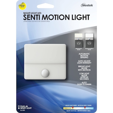 Westek Senti White Motion Activated LED Night Light NL-SNTI