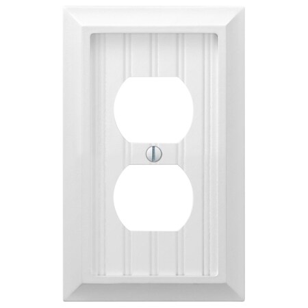 Amerelle Cottage Matte White 2 gang Compressed Composite Duplex Wall Plate 269DWQ