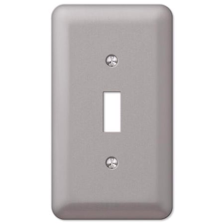 Amerelle Devon Brushed Nickel 1 gang Steel Toggle Wall Plate 2TPW