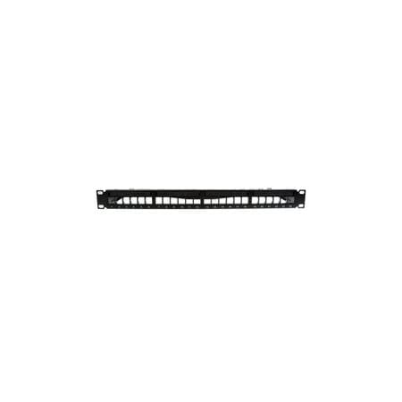 Cable Wholesale High-Density Rackmount 24 Port Blank Keystone Patch Panel, For Use with Slimline Keystones, 1U 68PB-01124