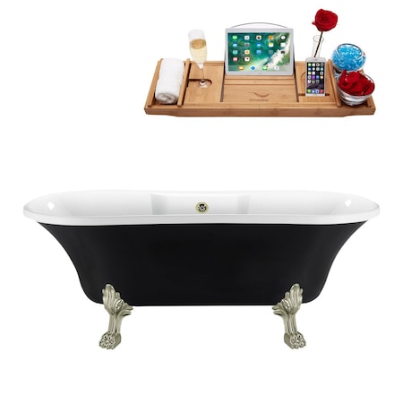 Streamline 68 in L, 33.9 in W, Glossy Black, Acrylic, Center N103BNK-BNK