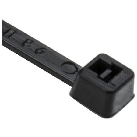 Hellermanntyton Cable Tie, 8 in L, 2.17 in Max Bundle Dia., Black, Polyamide 6/6, 18 lb Strength, 1000 PK T18L0M4