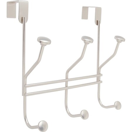 Amerock Series Hook, 9-3/4 in L x 9-5/16 in W x 5-1/3 in H Dimensions, Silver, 3-Hook, Steel H55548S