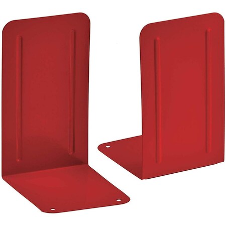 Acrimet Steel Metal Bookends for Shelves, Heavy Duty, for Large books, Red, 2PK 292.8