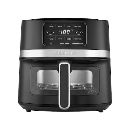 Cuisinart Air Fryer, 4.5 qt, 1600 W, 1-Basket, Timer, Touch Control, Black Stainless AIR-160NAS