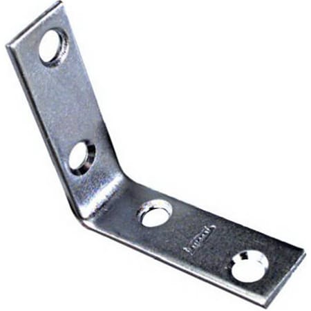 Eat-In N113-308 2 x 0.63 in. Corner Iron With Screws, Zinc, 4PK EA843989
