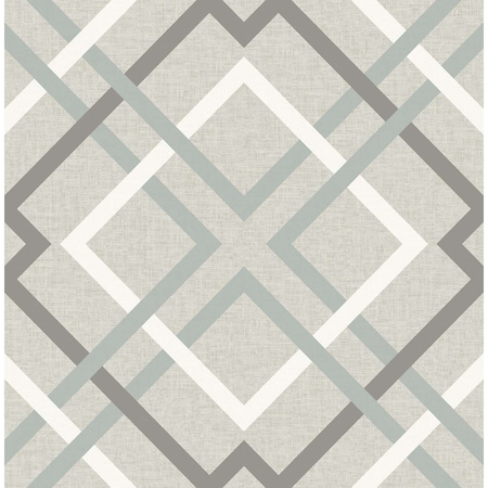 Brewster Saltire Taupe Geometric Wallpaper 2904-22649