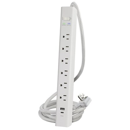 Powerzone SURGE STRIP A&C 1500J WHT 6FT ORPBSUFC406
