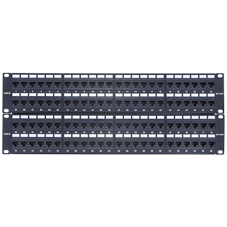 Networx 96 Port Cat 6 Rack Mount Patch Panel - 4U, TAA Compliant, RoHS Compliant NP-C696ST