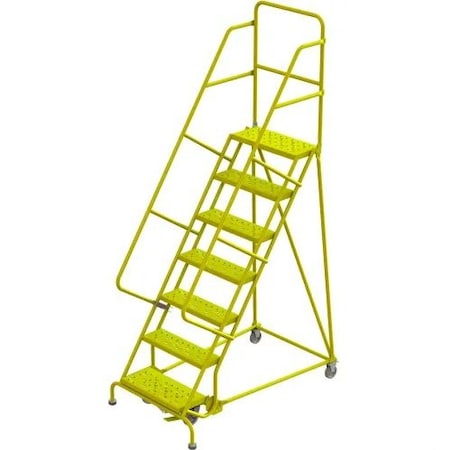 Tri-Arc Step7 Steel Rolling Ladder, W/24"Wx10"D KDSR107246-Y