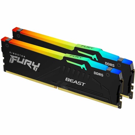 Kingston 32GB 6400MT/s DDR5 CL32 DIMM (Kit of 2) FURY Beast RGB EXPO KF564C32BBEAK2-32