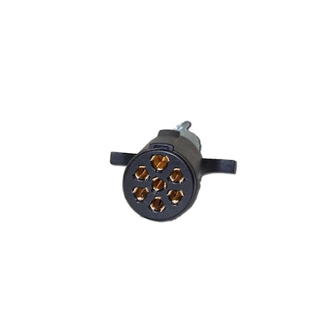 Switch Components Heavy Duty 7-Pole Nylon Connector, Plug with Cable Guard TC7-P3-N
